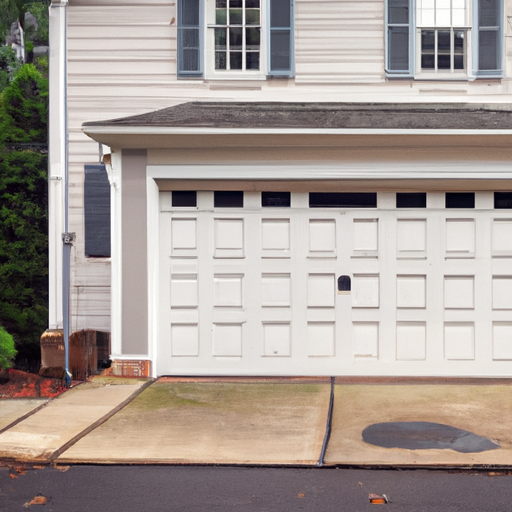 Suburban Haddonfield home with visible garage door and driveway, colonial siding, daylight.